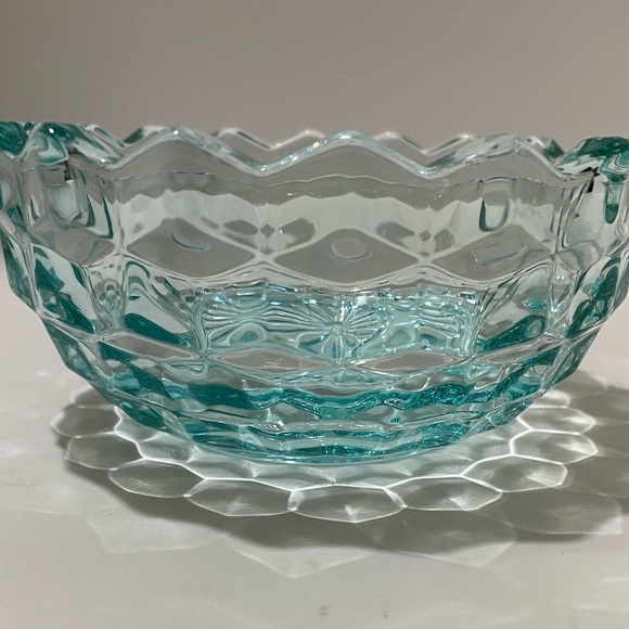 Indiana Glass Light Blue Candy Dish Vintage Mid Century Modern - May Be Flawed - Picture 4 of 6